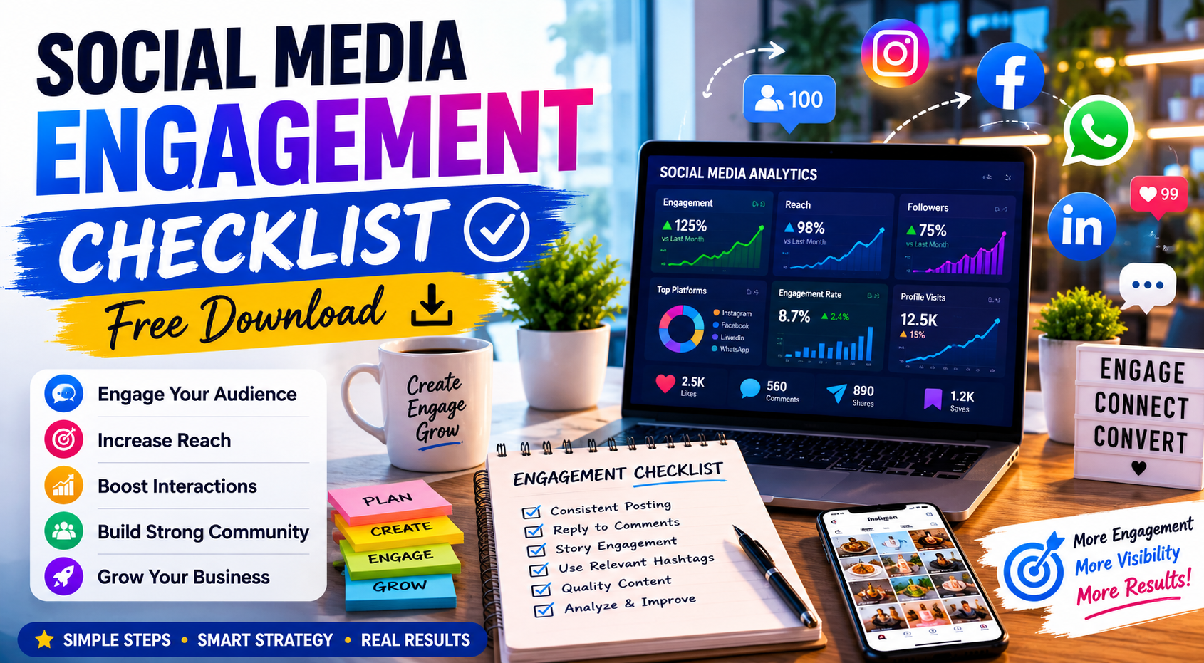 Social Media Engagement Checklist (Free Download)